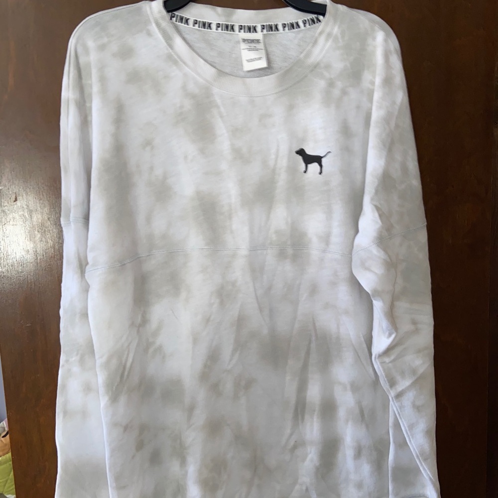 Green & White PINK Crewneck